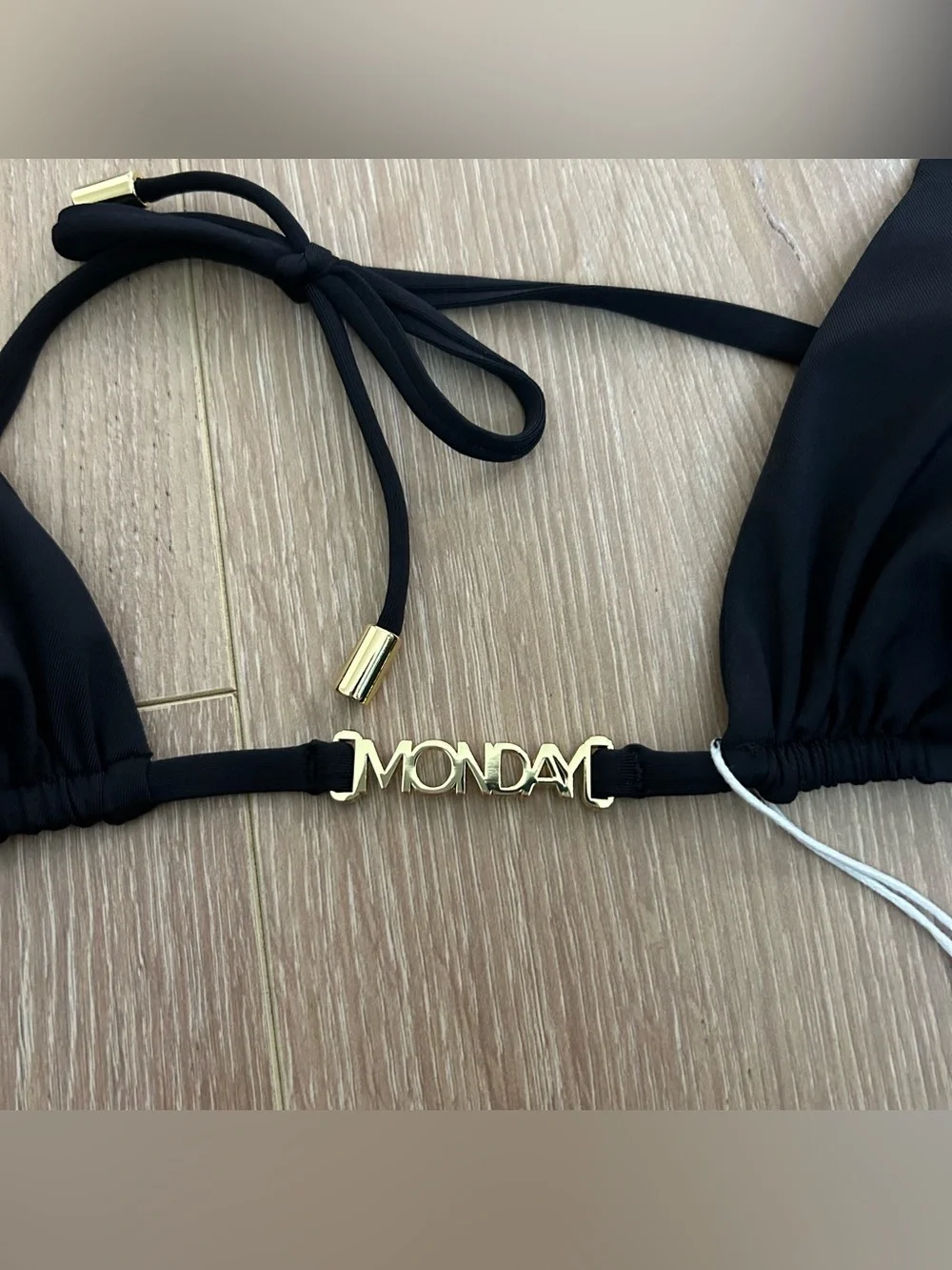NWT New Monday Swimwear Monday Top in Black Size Small